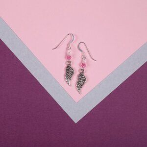 MY ANGEL hook earrings - my friend is always with me in spirit